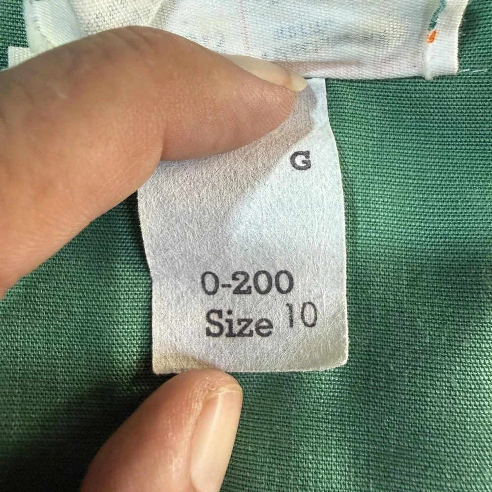1960s Girl Scouts Uniform Culotte Romper Girls 10 Green Shift Button USA